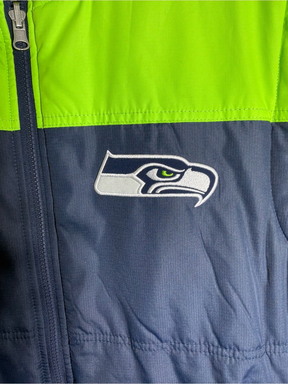 NFL Seattle Seahawks Green and Blue Vest Size Large - Picture 3 of 8